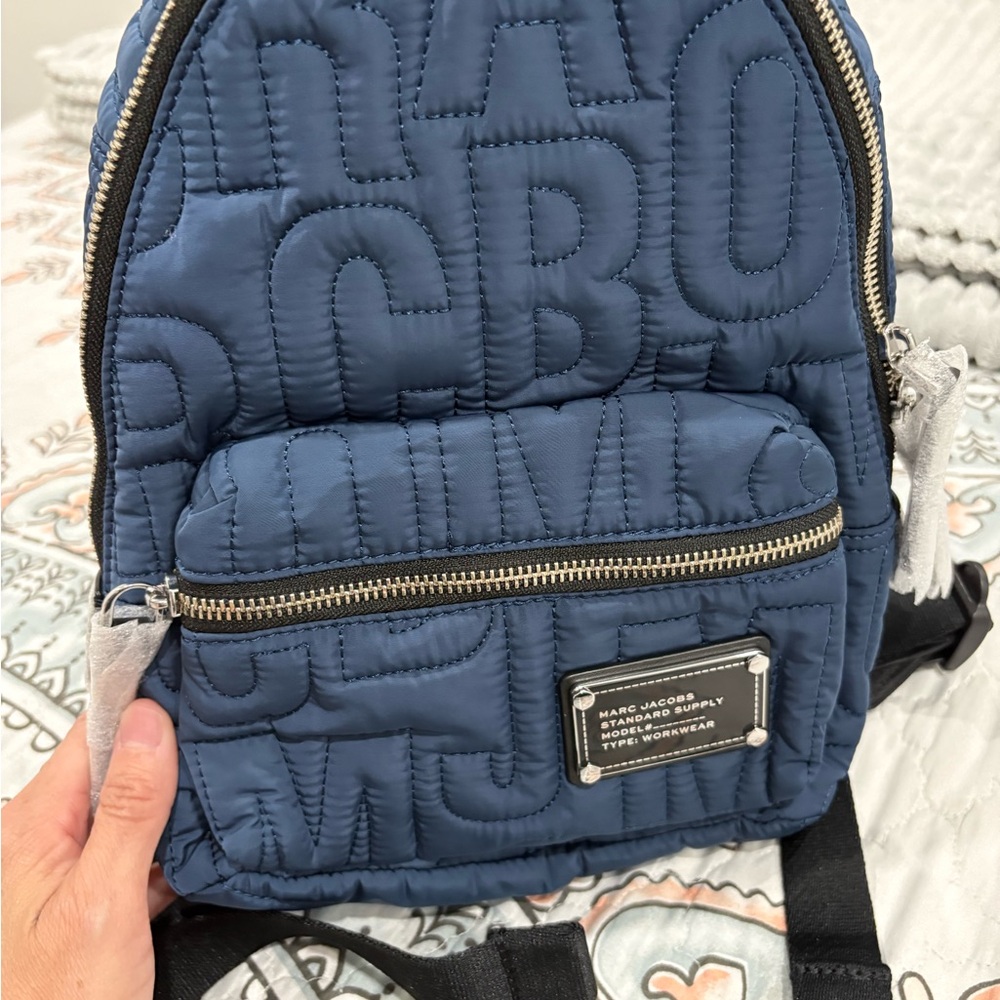 Marc Jacobs Blue Quilted Backpack - Picture 3 of 7